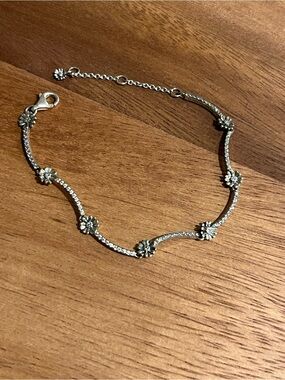 🌼NEW PANDORA Silver Flower Link Bracelet